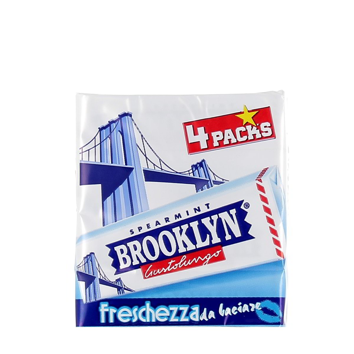Brooklyn CHEWING GUN SPEARMINT x4 100 g