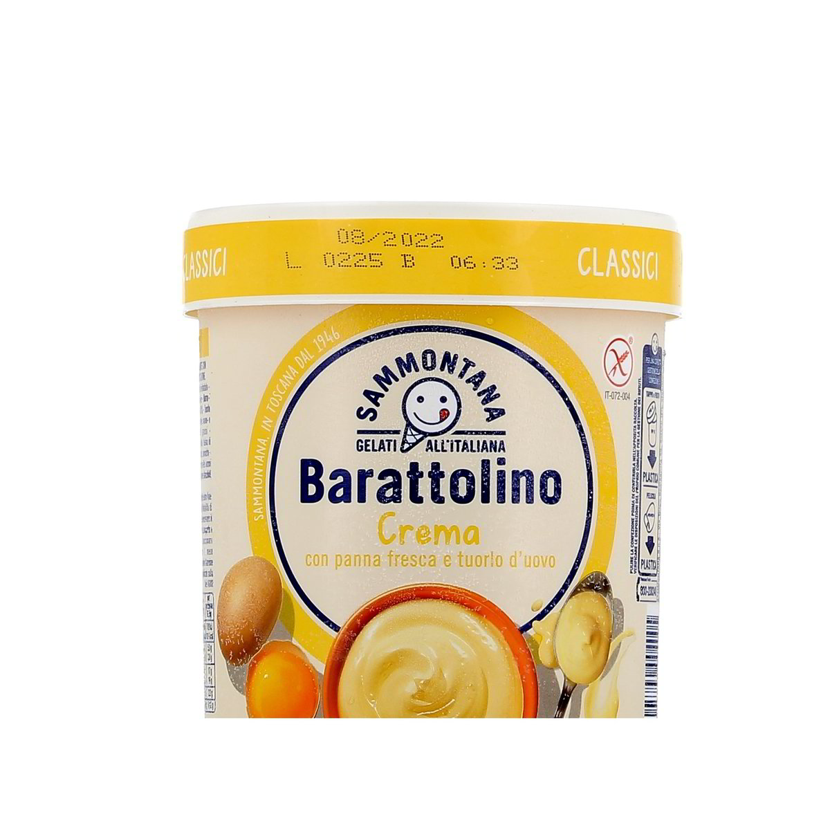 Sammontana Barattolino Crema Con Panna Fresca E Tuorlo D'uovo 500 g