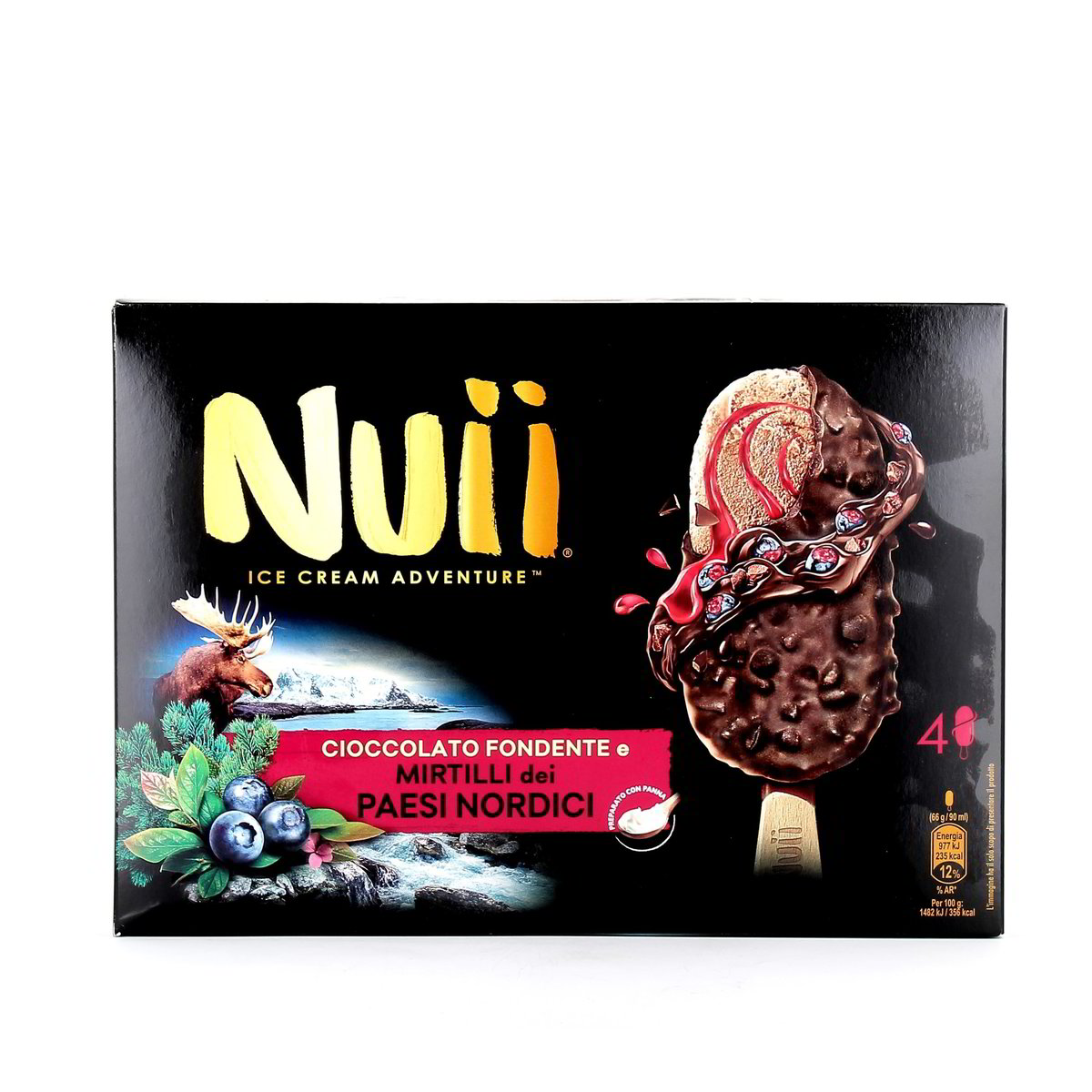 Nuii CIOCCOLATO FONDENTE E MIRTILLI DEI PAESI NORDICI x4 264 g