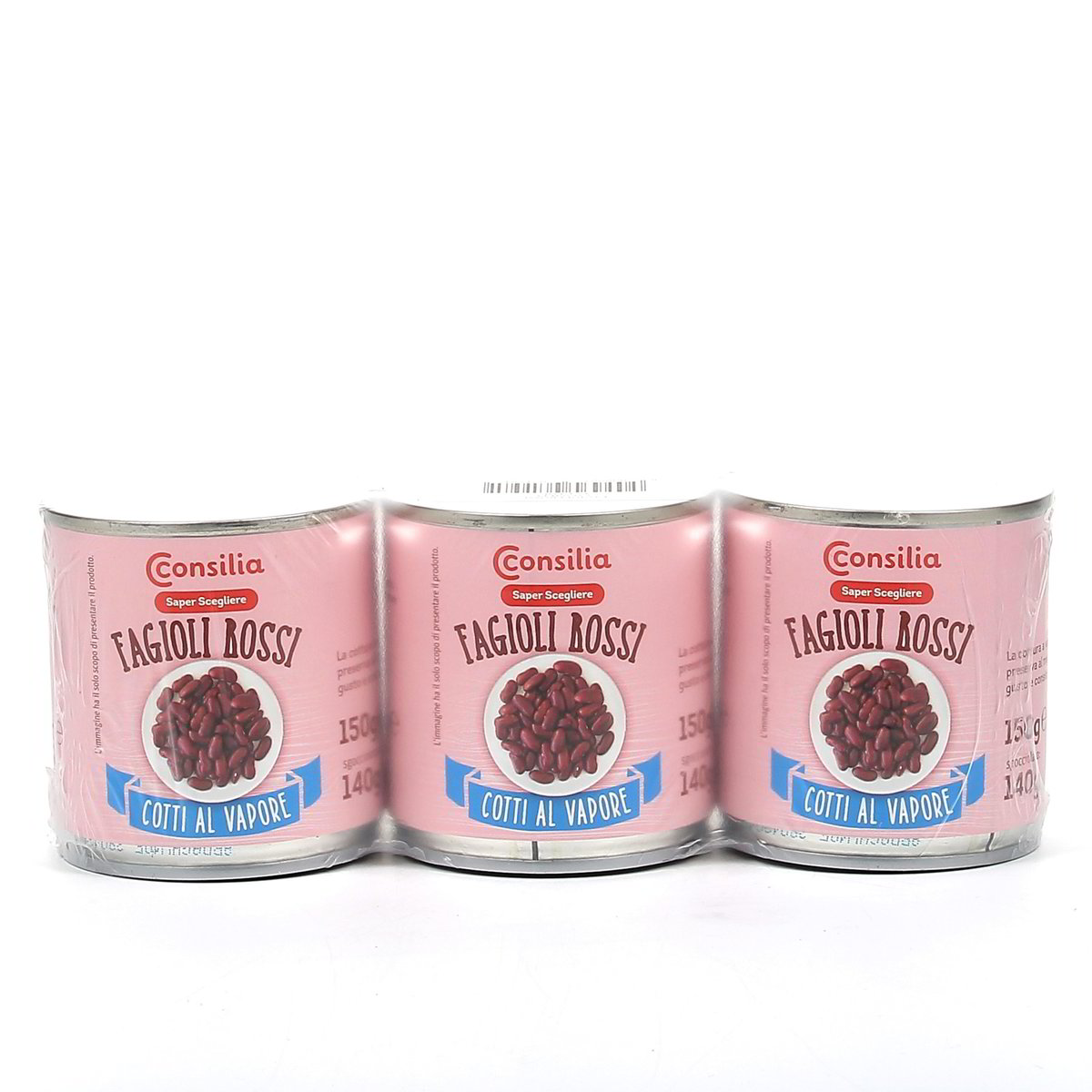 Consilia Fagioli Rossi Cotti Al Vapore 3x150 g - sgocciolato 3x140 g