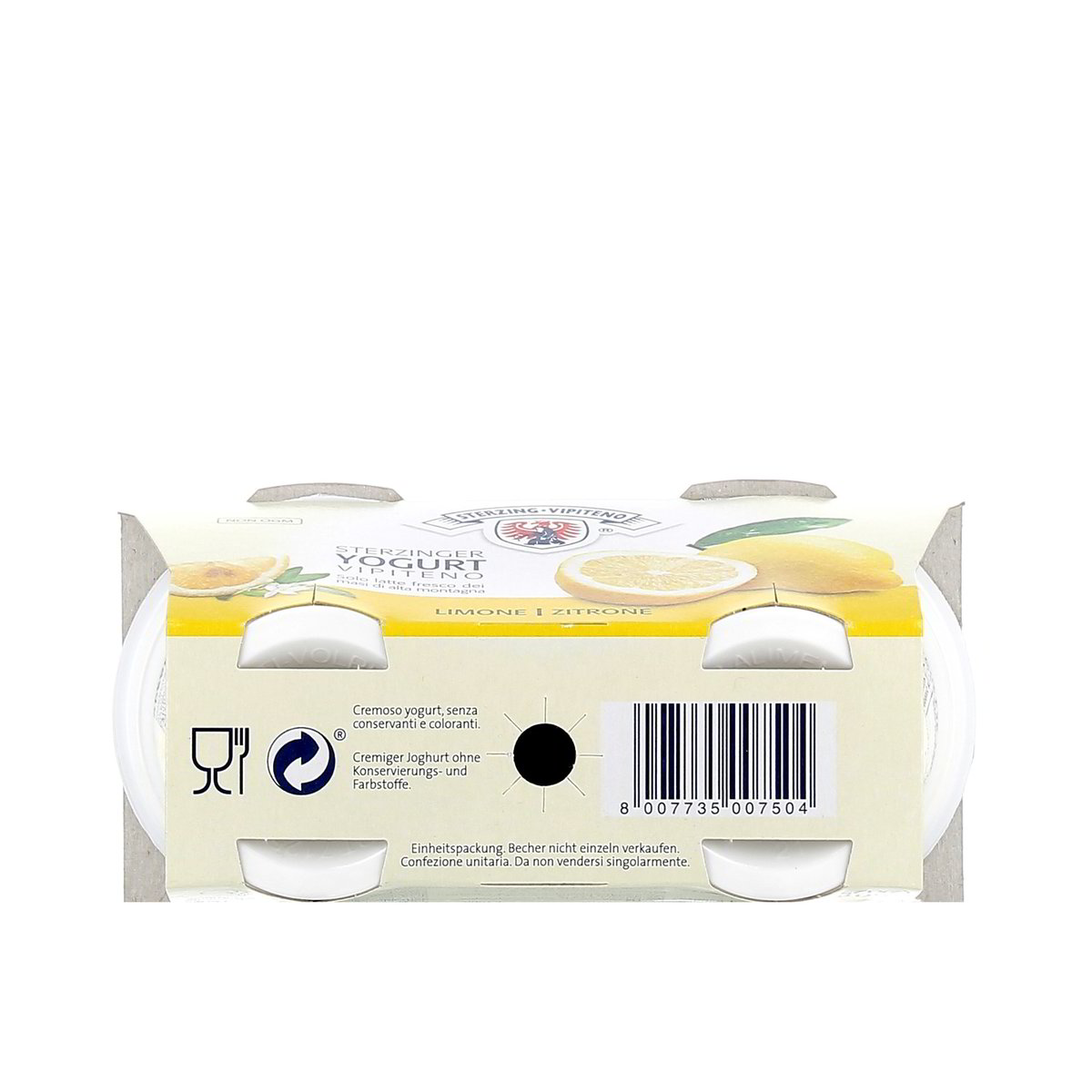 Sterzing Vipiteno Yogurt Intero Al Limone 2x125 g — immagine 3