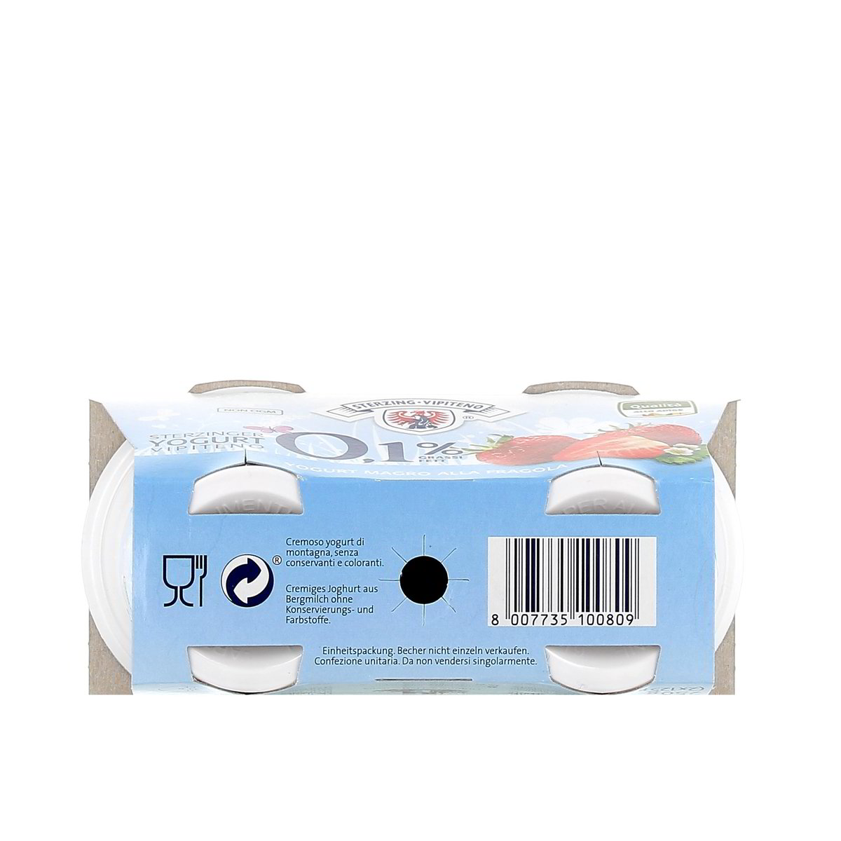 Sterzing Vipiteno Yogurt Magro Alla Fragola 0,1% Grassi 2x125 g — immagine 3