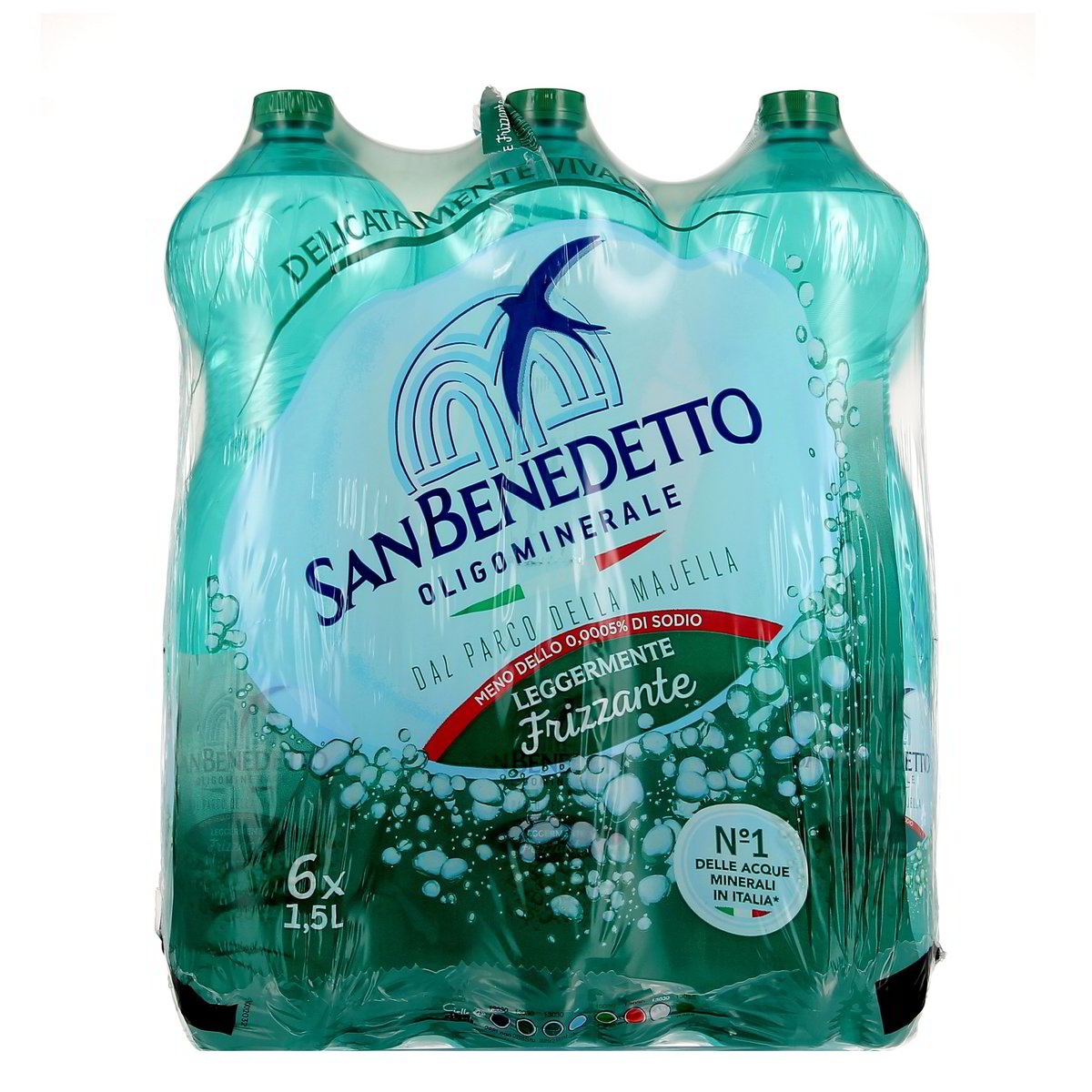 SAN Benedetto Acqua Leggermente Frizzante 6 bottiglie GRANDI da 1,5 l