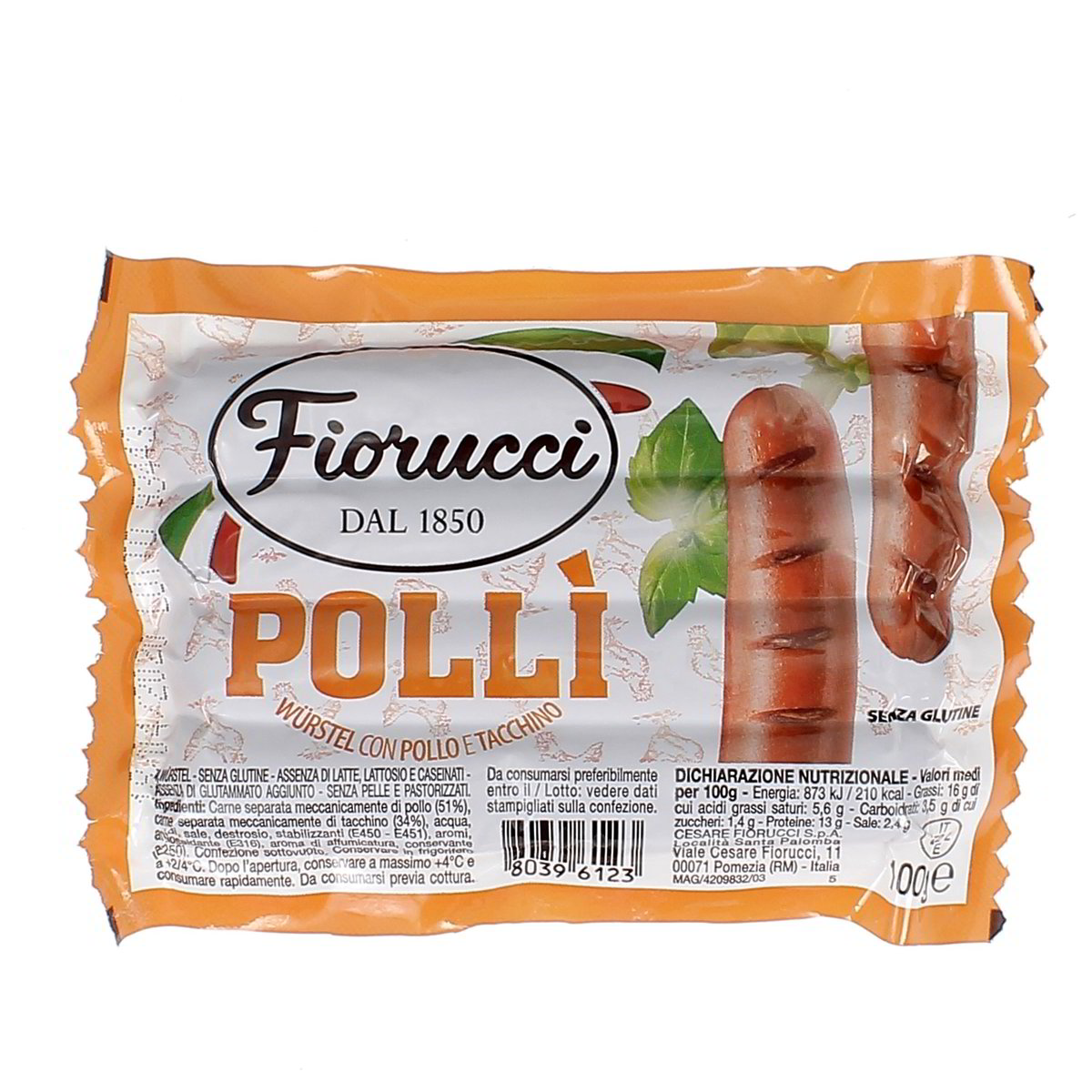 Fiorucci Würstel Pollì Con Pollo E Tacchino 100 g