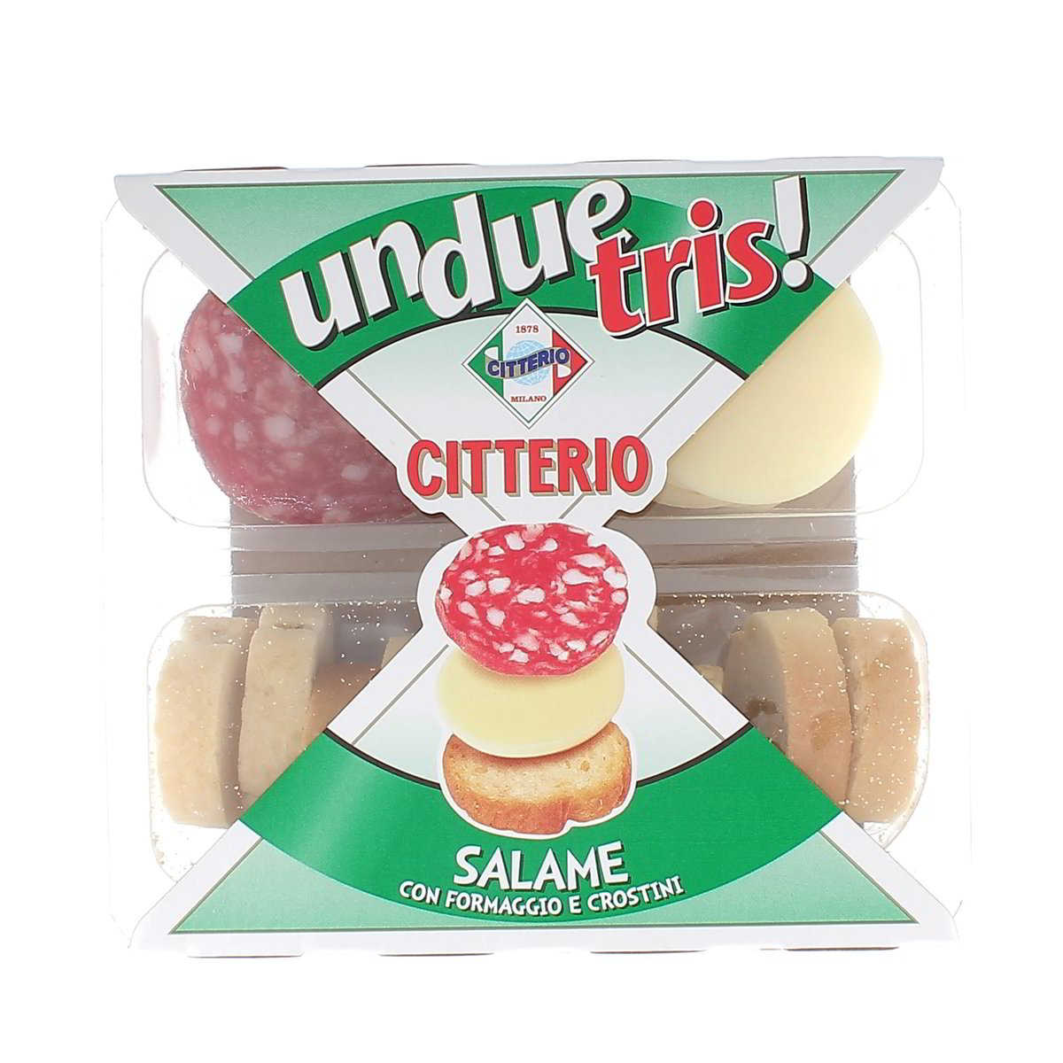 Citterio Unduetris Salame Con Formaggio E Crostini 100 g