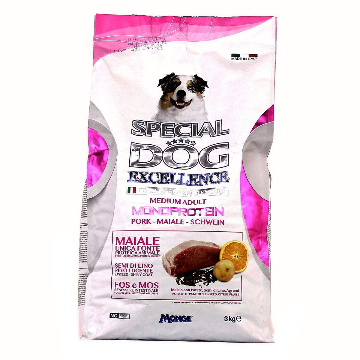 Special DOG Excellence Monoprotein Maiale Medium Adult 3 kg