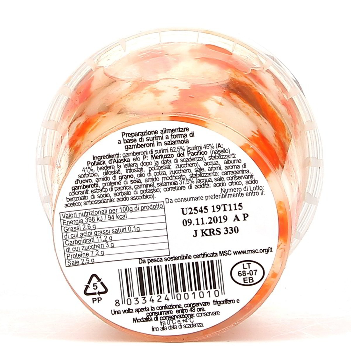 Norita Delizie Del Mare Gamberoni Di Surimi 320 g - sgocciolato 200 g — immagine 3