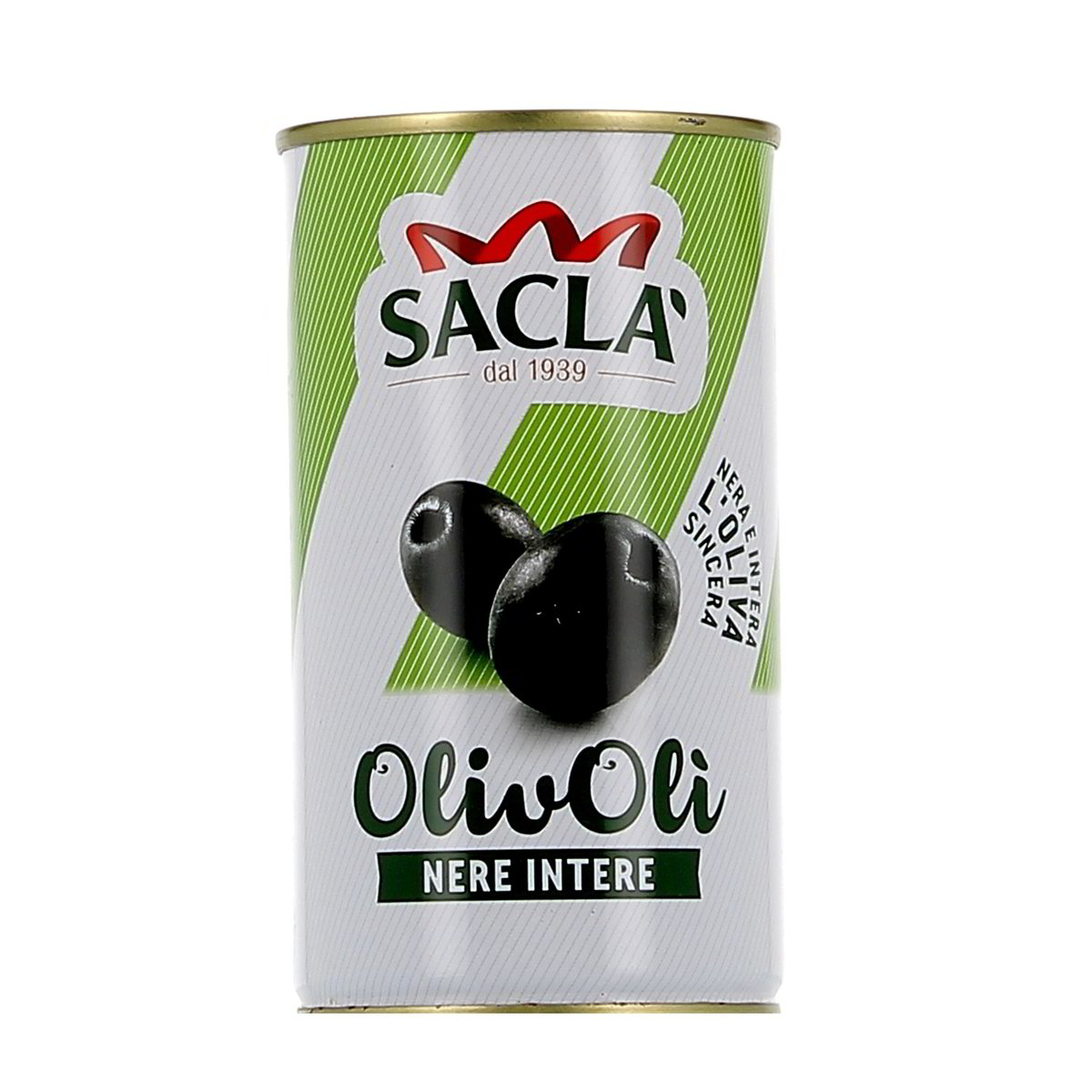 Saclà Olive Nere Intere 330 g - sgocciolato 200 g