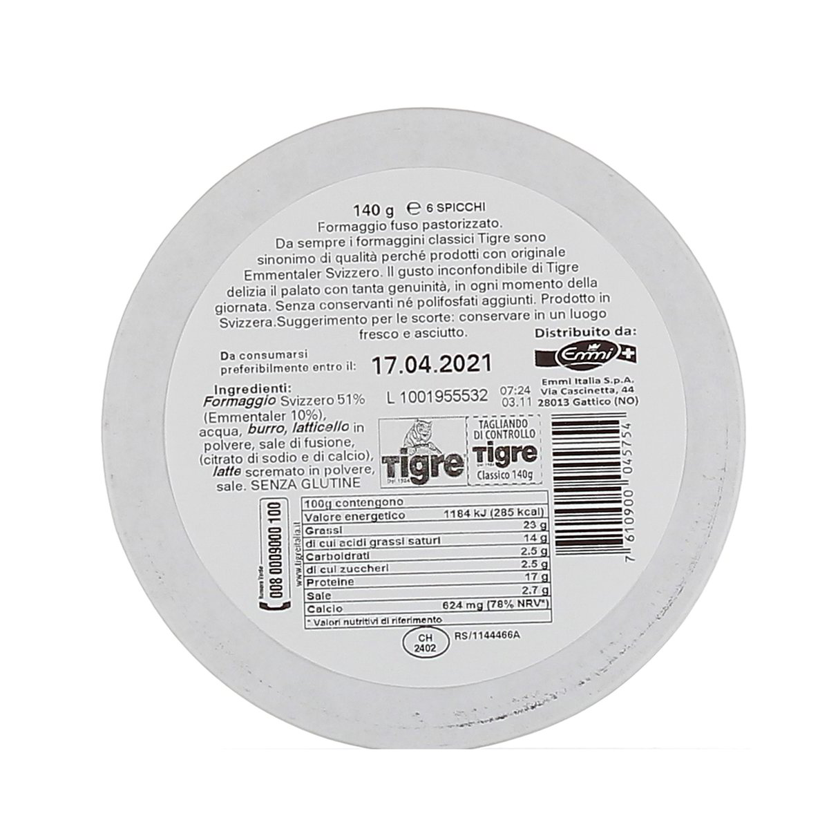 Tigre Formaggio Fuso Emmentaler Classico Svizzero 140 g — immagine 3