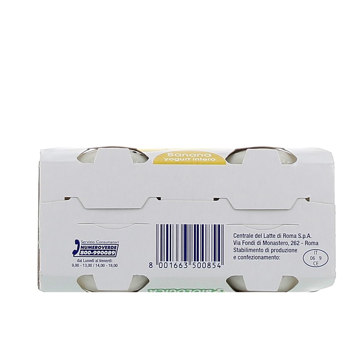 Centrale del Latte di Roma Yogurt Intero Alla Banana Bio 2x125 g — immagine 3