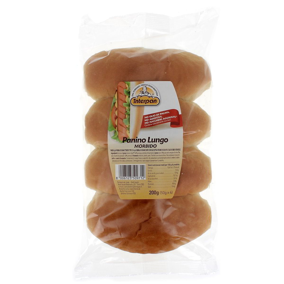 Interpan PANINO MORBIDO LUNGO x4 200 g