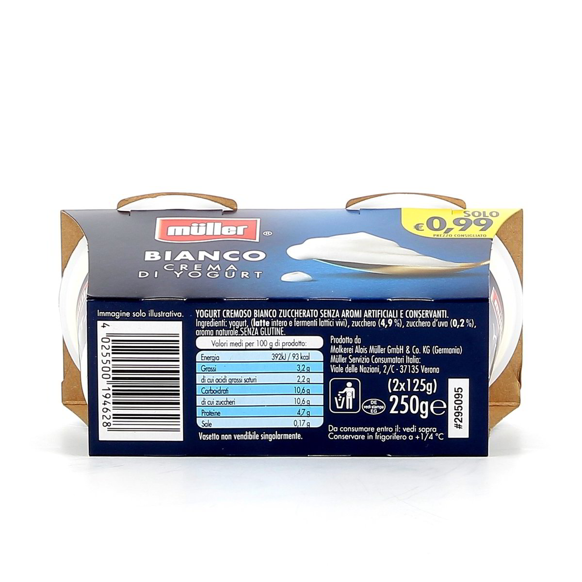 Müller Bianco Crema Di Yogurt 2x125 g — immagine 3