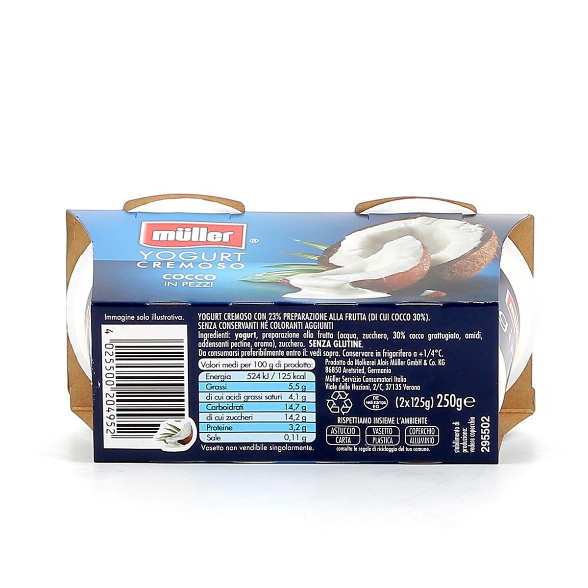 Müller Yogurt Cremoso Cocco In Pezzi 2x125 g — immagine 3