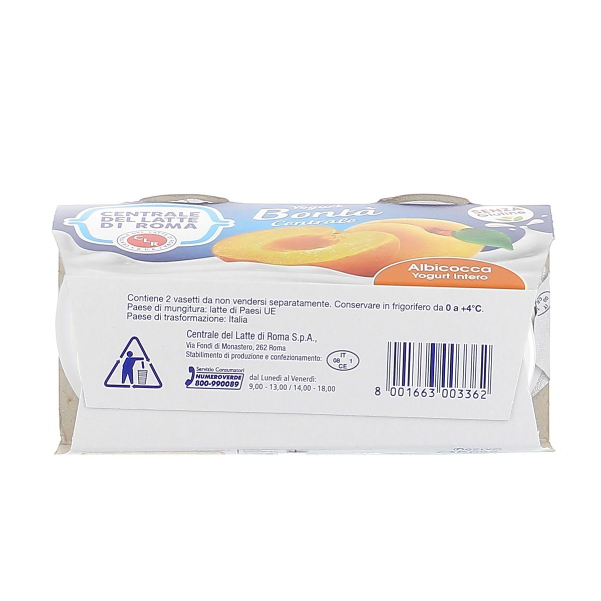Centrale del Latte di Roma Yogurt Intero All'albicocca 2x125 g — immagine 3