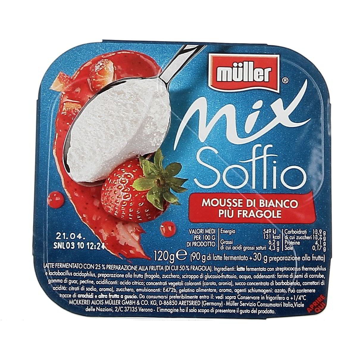 Müller Mix Soffio Mousse Piu' Fragole 120 g
