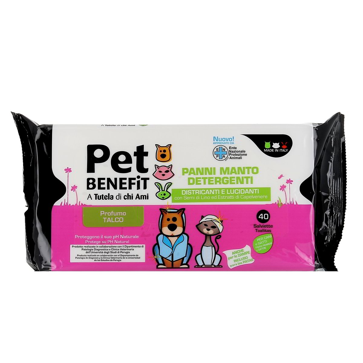 PET Benefit Panni Manto Detergenti 40 pezzi