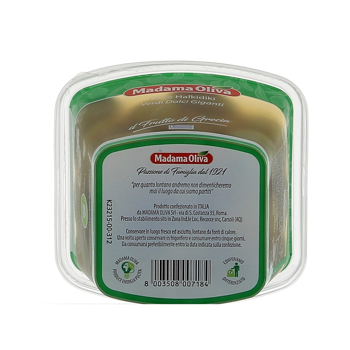 Madama Oliva Olive Verdi Dolci Giganti Penisola Calcidica 480 g - sgocciolato 250 g — immagine 3