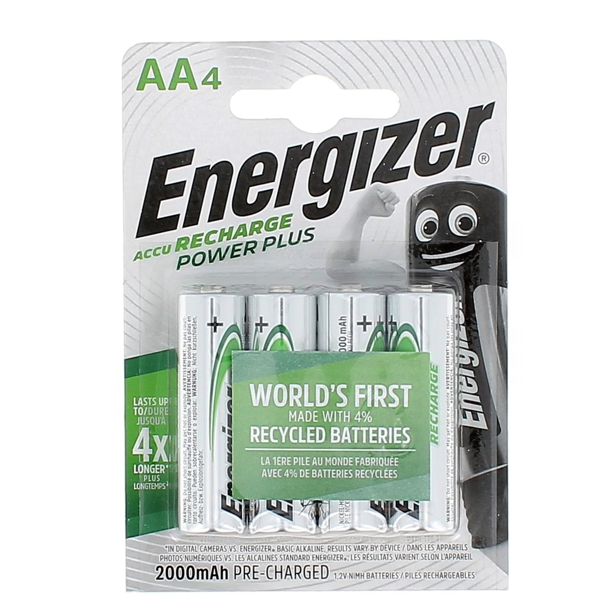 Energizer Accu Recharge Power Plus Aa 4 pezzi