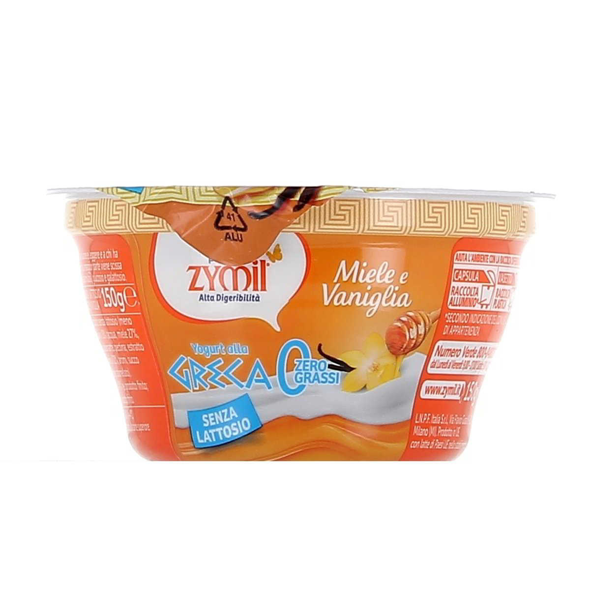 Parmalat Zymil Yogurt Alla Greca 0% Grassi Miele E Vaniglia Senza Lattosio 150 g