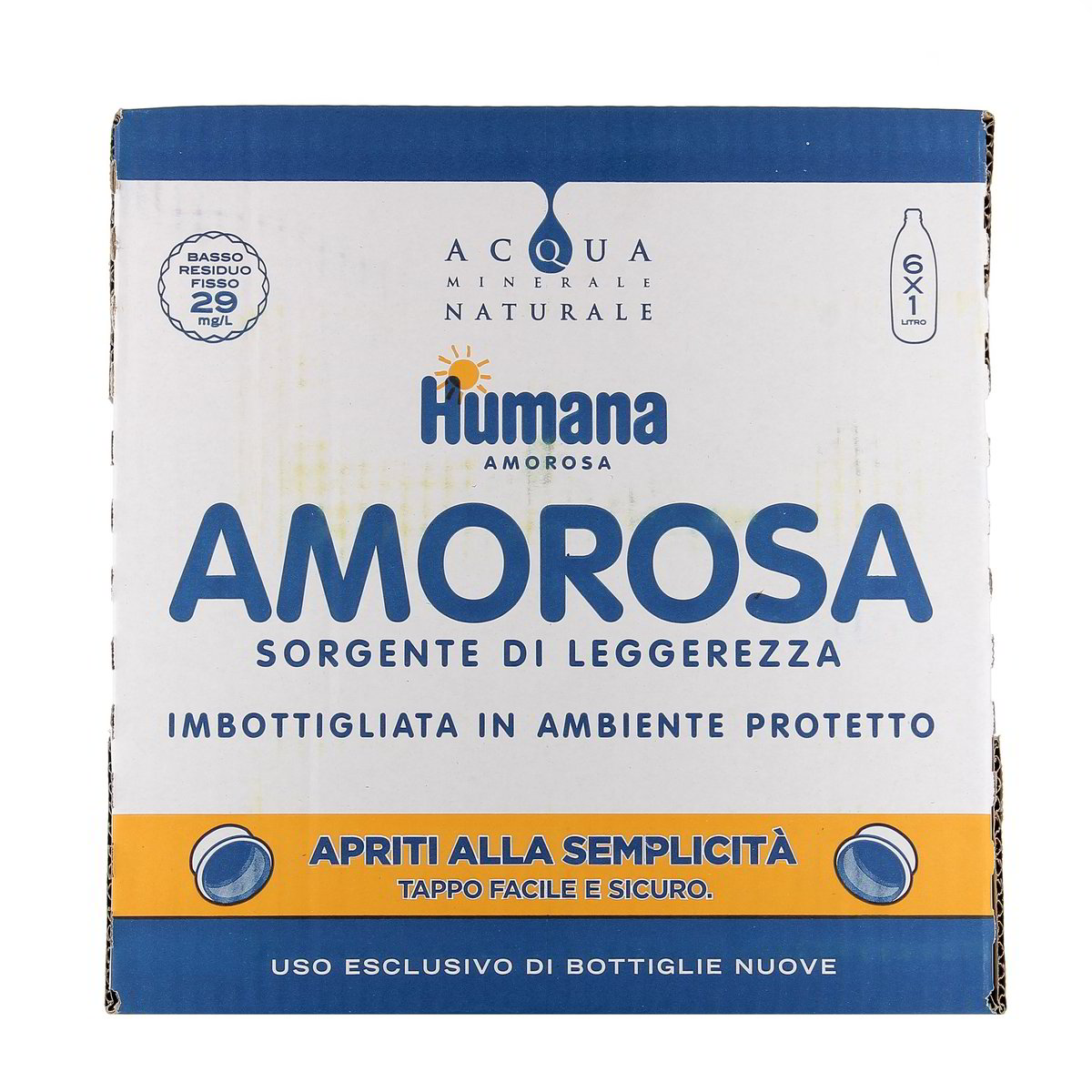 Humana Acqua Minerale Naturale 6 bottiglie di VETRO da 1 l