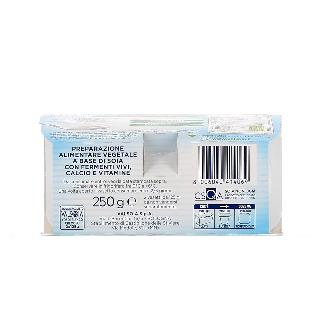 Valsoia Yosoi Bianco Cremoso 2x125 g — immagine 3