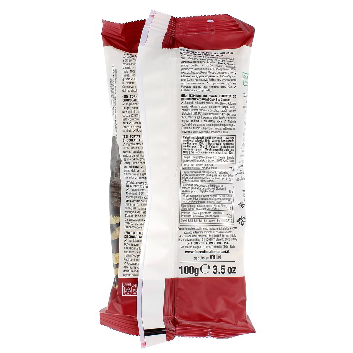 Fiorentini Gallette Mais Ricoperte Cioccolato Fondente 100 g — immagine 3