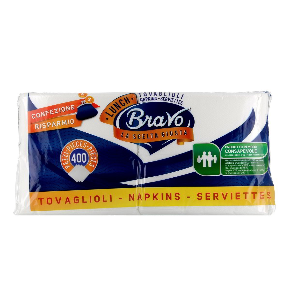 Bravo Tovaglioli Monovelo 400 pezzi