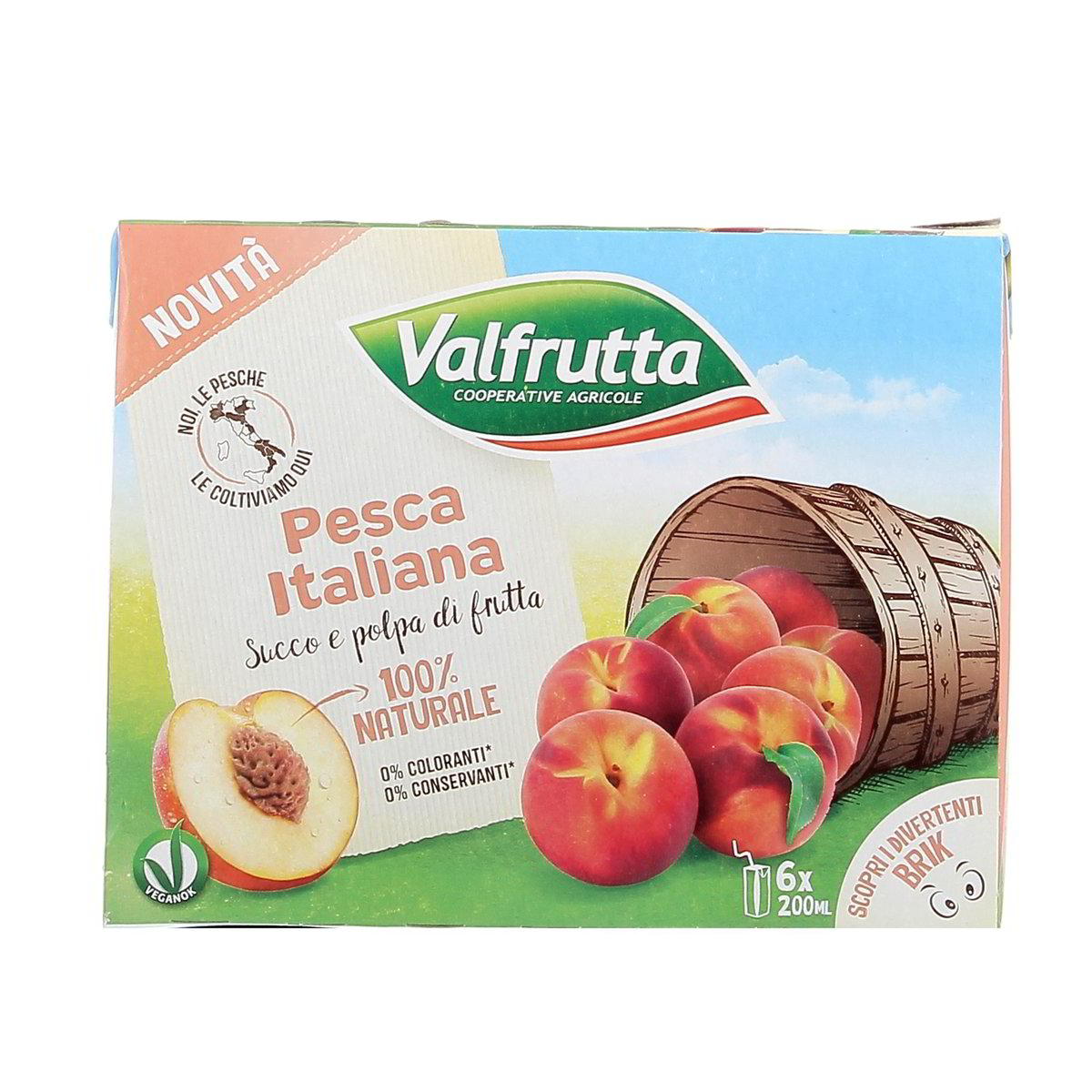 Valfrutta Pesca Italiana Succo E Polpa Di Frutta 6x200 ml