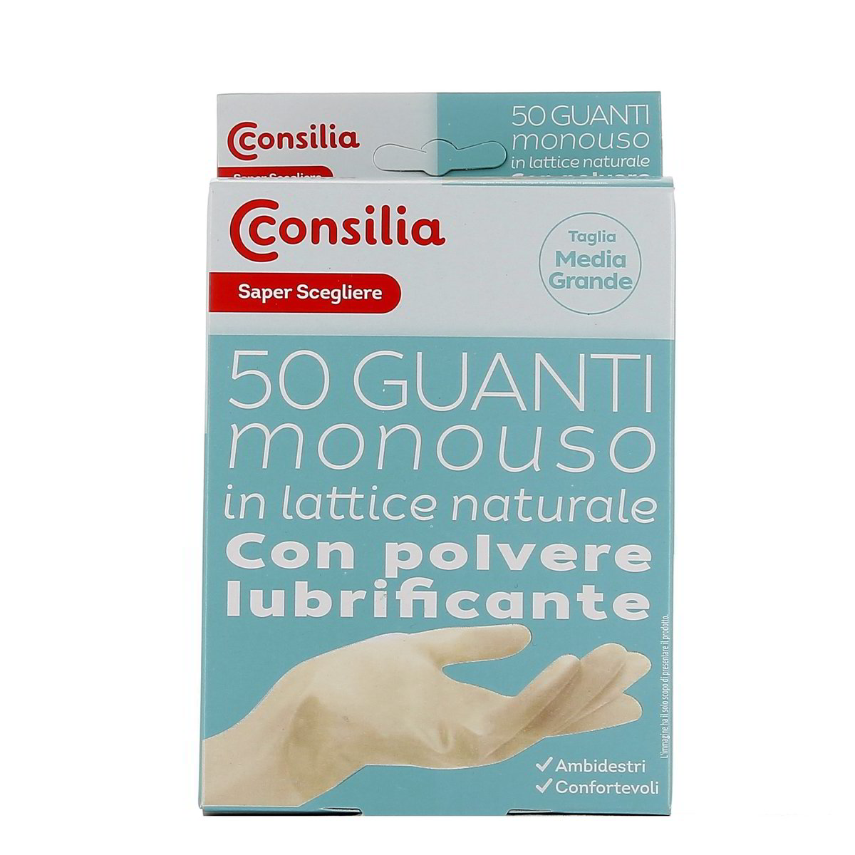 Consilia Guanti Monouso In Lattice Naturale Taglia M/L 50 pezzi
