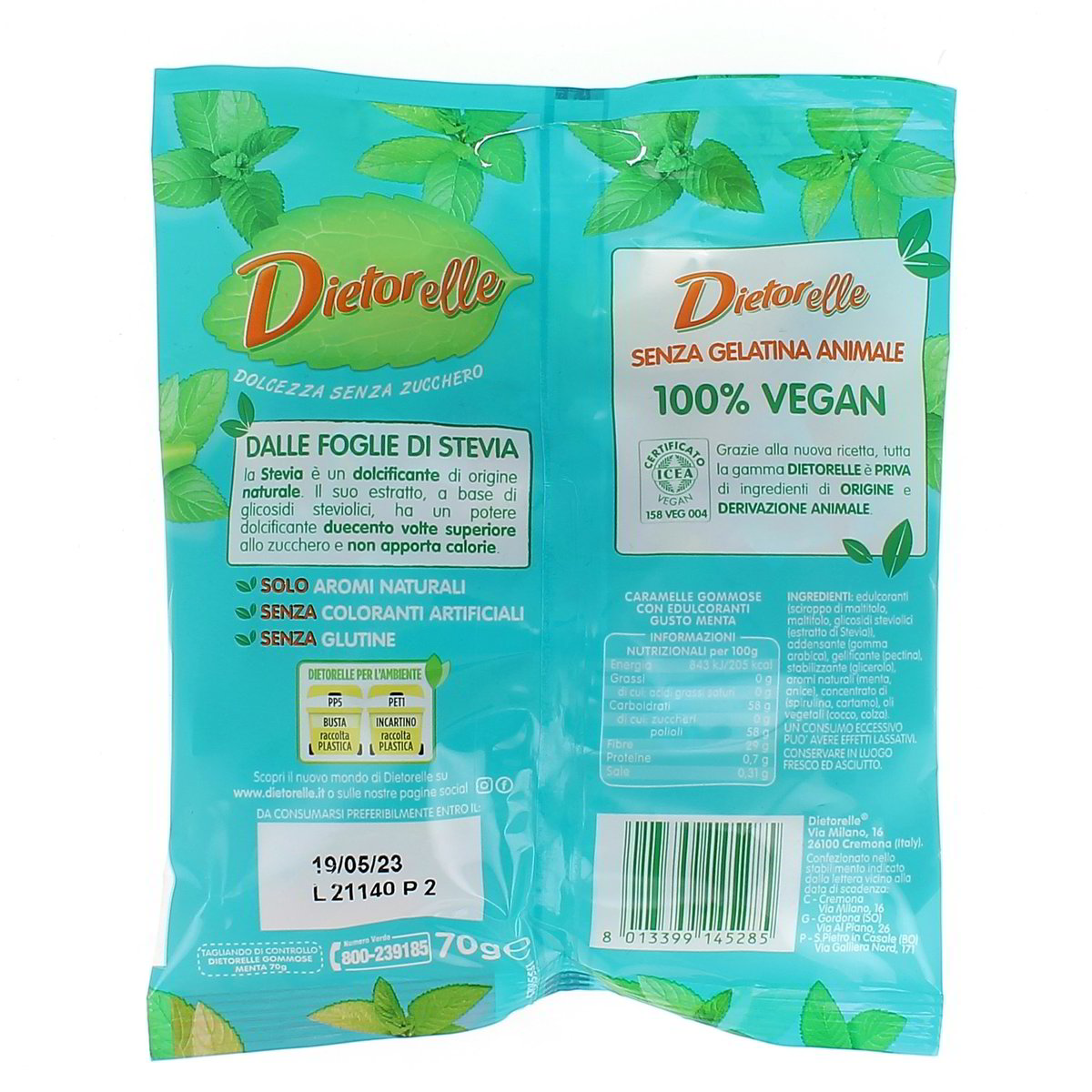 Dietorelle Gommose Menta 70 g — immagine 3