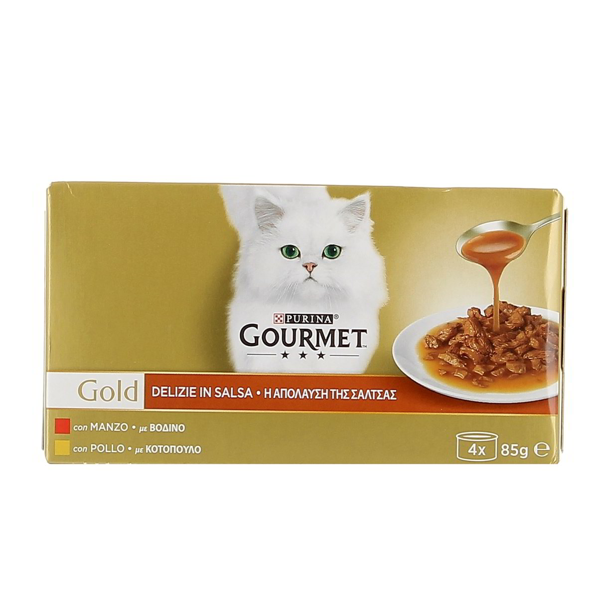Purina GOURMET GOLD DELIZIE IN SALSA MANZO E POLLO x4 340 g