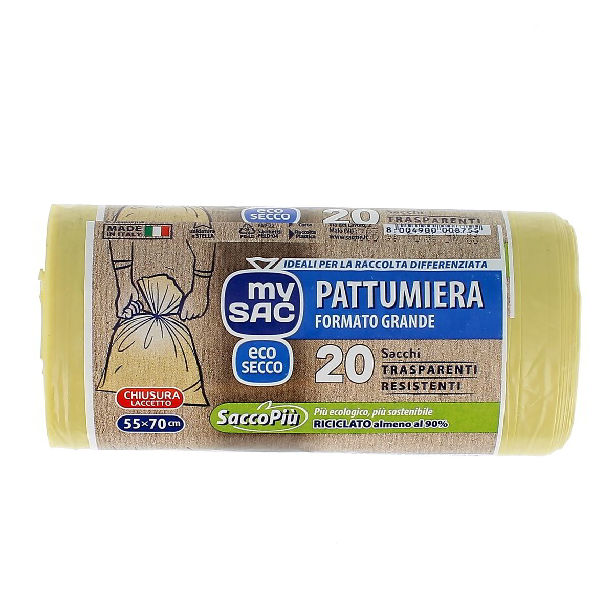 Sacme MY SAC ECO SECCO PATTUMIERA GRANDE 55x70 20 pezzi