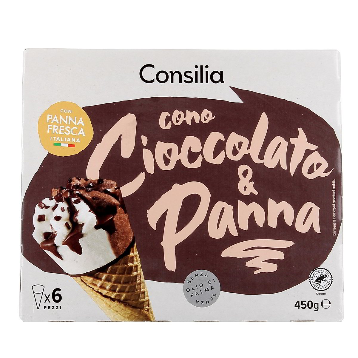 Consilia 6 Coni Panna E Cioccolato 450 g