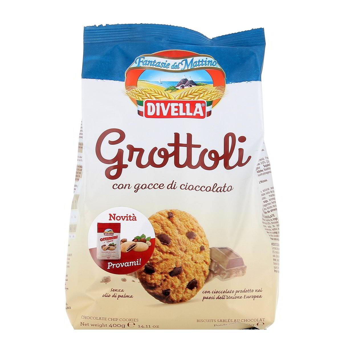 Divella Grottoli Frollini Con Gocce Di Cioccolato 400 g