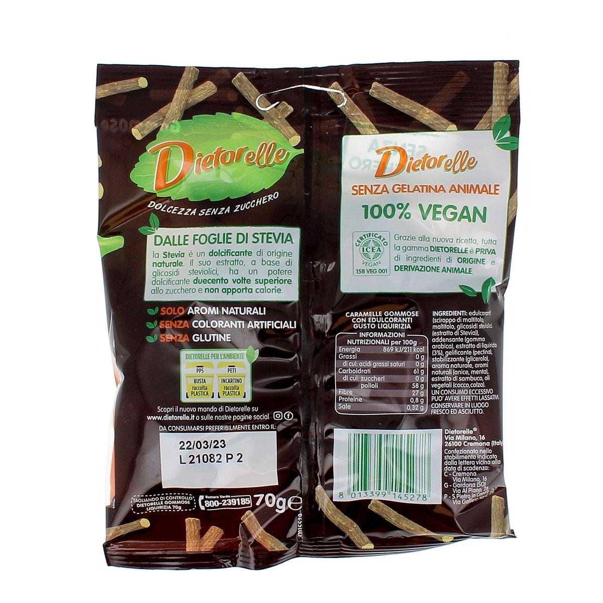 Dietorelle Gommose Liquirizia 70 g — immagine 3