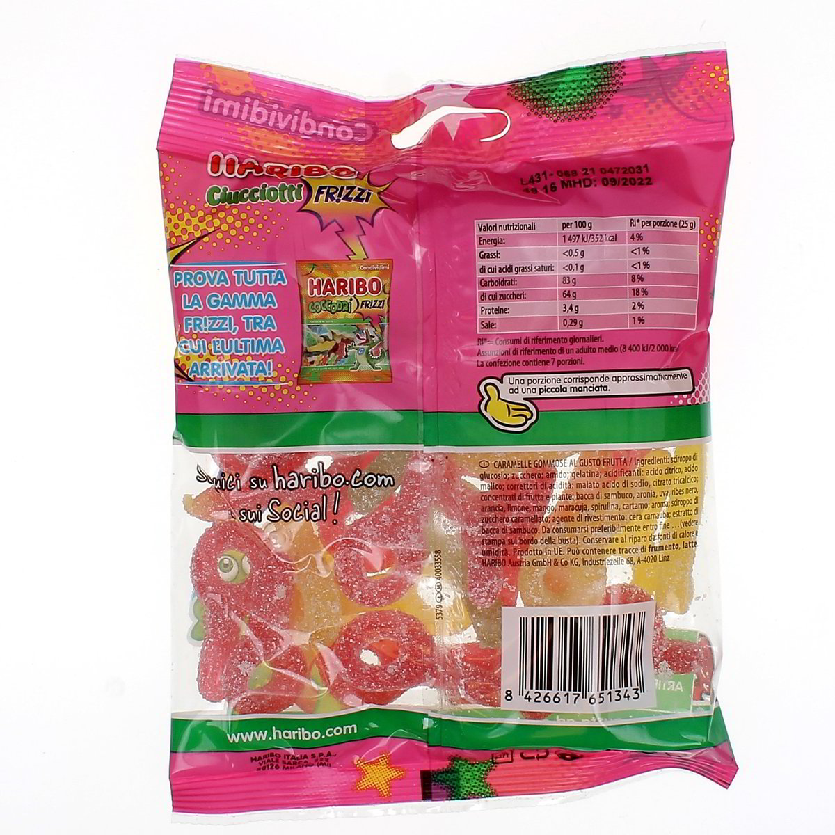 Haribo Ciucciotti Frizzi 175 g — immagine 3