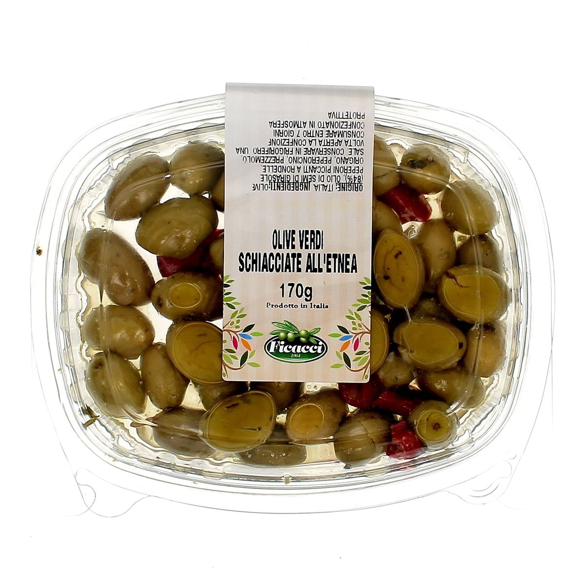 Ficacci Olive Verdi Schiacciate All'etna 170 g
