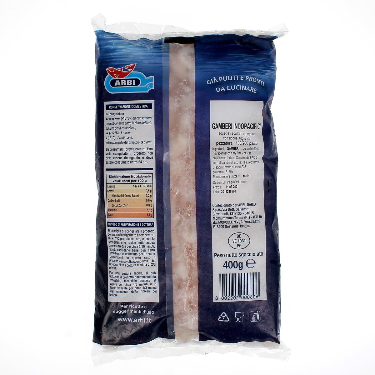 Arbi Gamberi Sgusciati 400 g — immagine 3