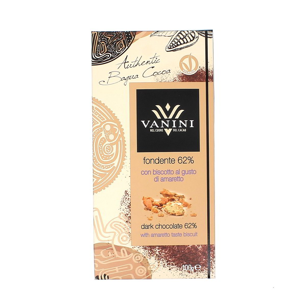 Vanini Tavoletta Cioccolato Fondente 62% Con Amaretti 100 g