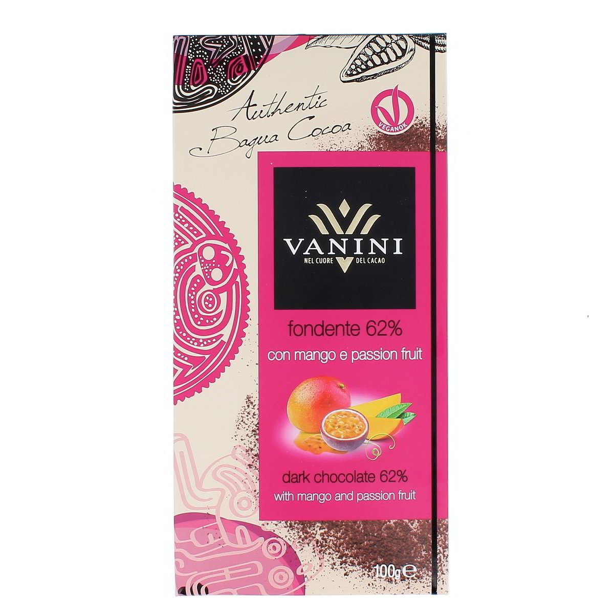 Vanini Tavoletta Cioccolato Fondente 62% Con Mango E Passion Fruit 100 g