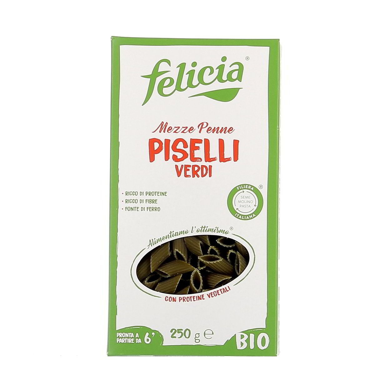 Felicia Mezze Penne Piselli Verdi Bio 250 g