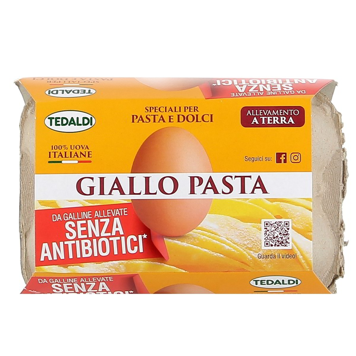 Tedaldi Uova Pasta Gialla Allevato A Terra Senza Antibiotico 6 pezzi