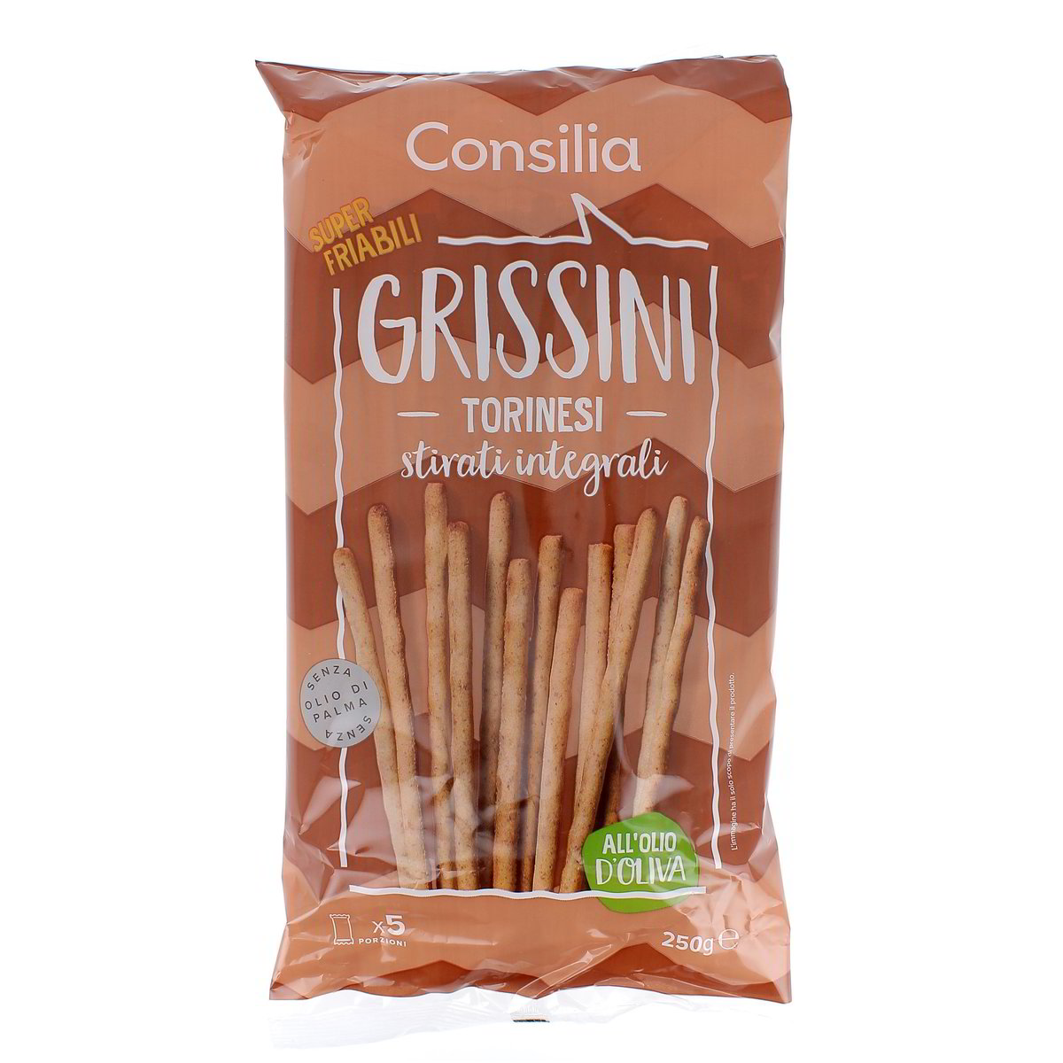 Consilia Grissini Torinesi Stirati Integrali 250 g