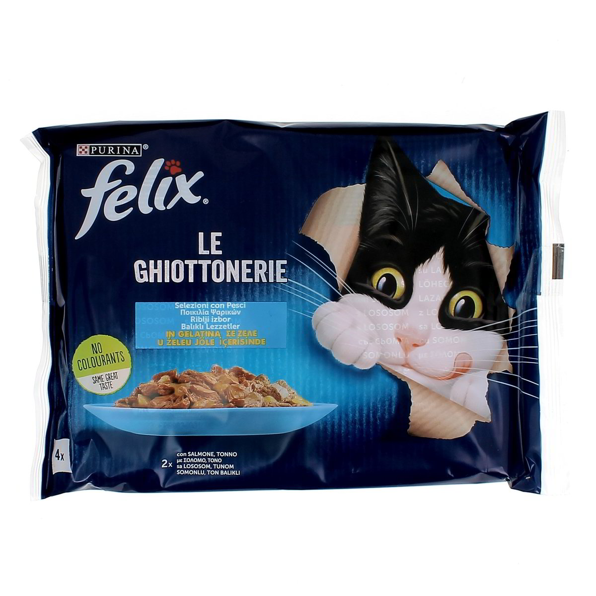 Felix Le Ghiottonerie Selezioni Con Pesci In Gelatina Salmone E Tonno 4x85 g