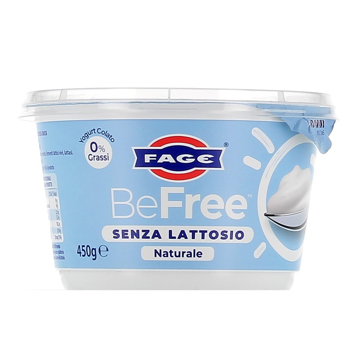Fage Be Free Yogurt Colato Naturale Senza Lattosio 0%Grassi 450 g