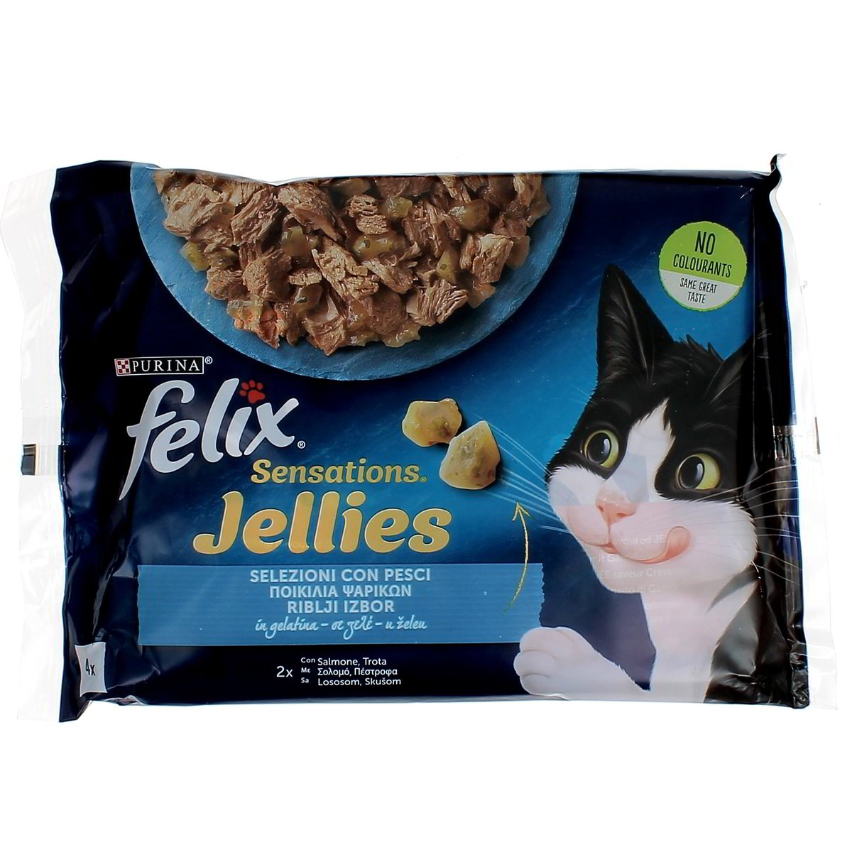 Felix Sensations Jellies Selezioni Con Pesci In Gelatina Salmone E Trota 4x85 g