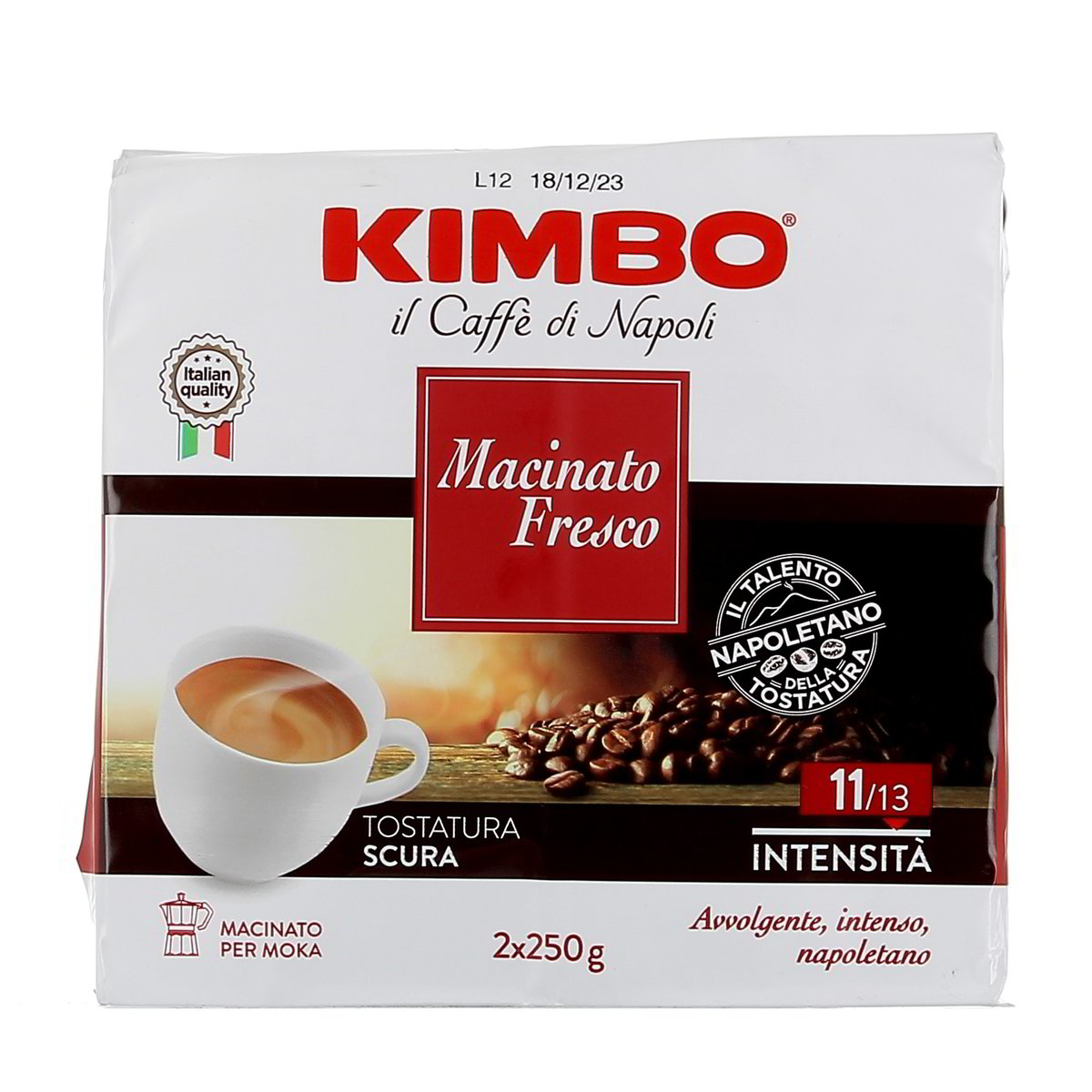 Kimbo Macinato Fresco Tostatura Scura 2x250 g