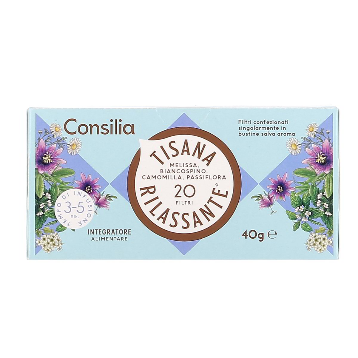 Consilia Tisana Rilassante Passiflora Camomilla Melissa Biancospino 20 Filtri 40 g