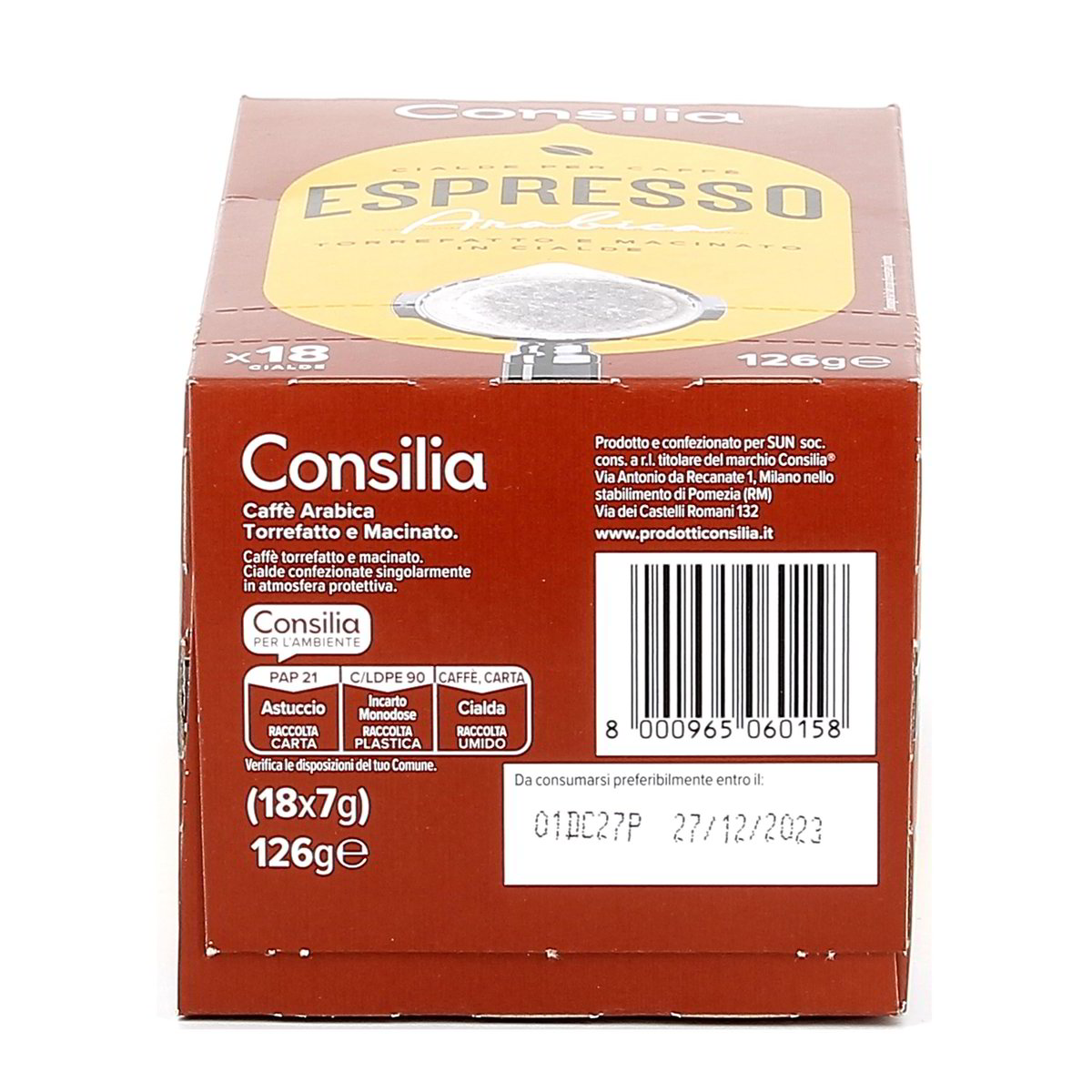 Consilia Cialde Per Caffè Espresso Arabica 18 pezzi - 126 g totali — immagine 3