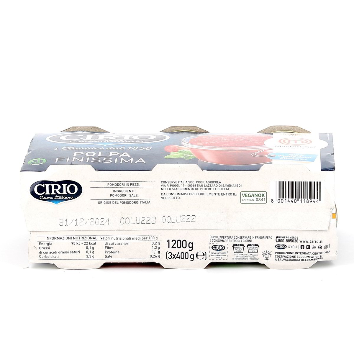 Cirio Polpa Finissima 400x3 g — immagine 3